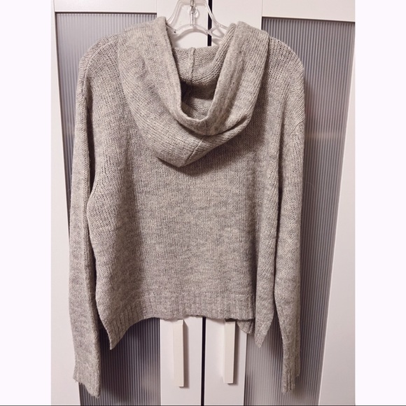 H&M Wool & Alpaca Blend Light Gray Hoodie - Picture 6 of 9